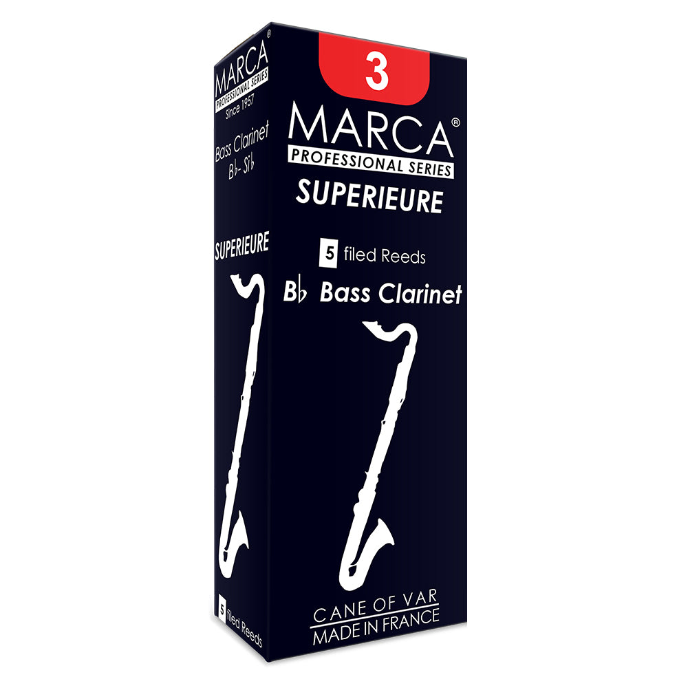 Marca Superieure Reeds ~ 5 Pack ~ Bass Clarinet ~ 3