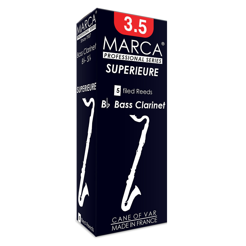 Marca Superieure Reeds ~ 5 Pack ~ Bass Clarinet ~ 3.5