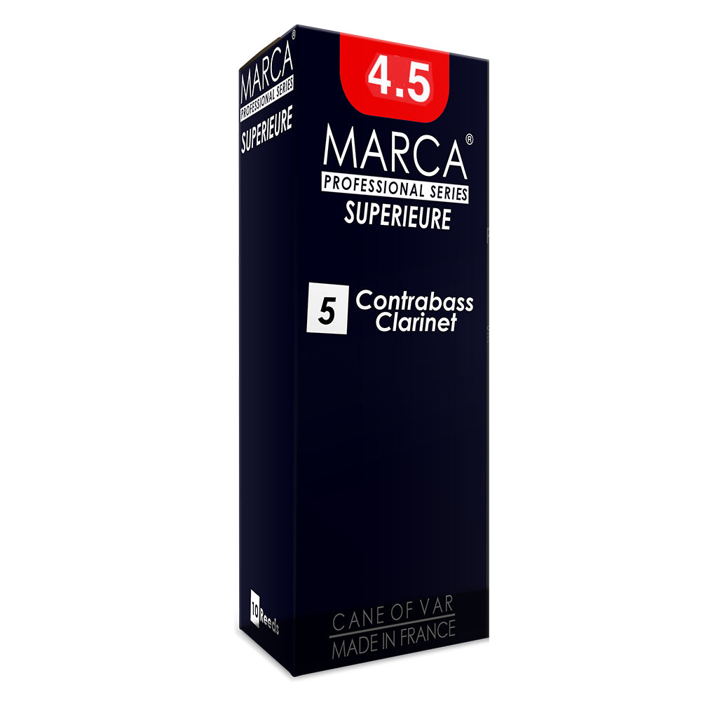 Marca Superieure Reeds ~ 5 Pack ~ Contrabass Clarinet ~ 4.5
