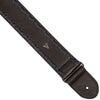 Perri's Soft Glove Leather 2.5" Guitar Strap ~ Black with Blue Stitch