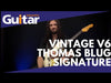 Vintage V6 Thomas Blug Signature Electric Guitar ~ Distressed Vintage White
