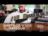 Vintage V100 ReIssued Electric Guitar ~ Arctic White